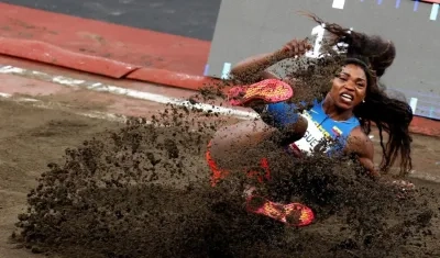 Caterine Ibargüen, atleta colombiana. 