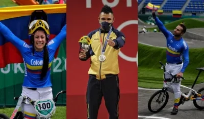 Mariana Pajón, Luis Javier Mosquera y Carlos Ramírez son los deportistas que han ganado medallas.
