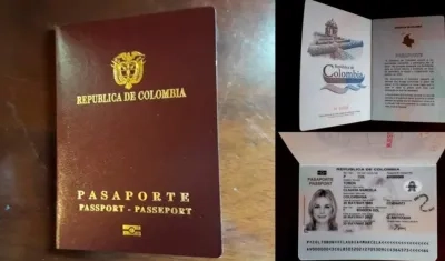 Imagen referencial del pasaporte colombiano.