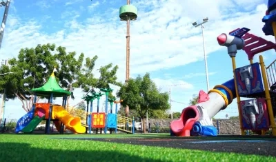 Juegos infantiles en el Parque San Francisco.