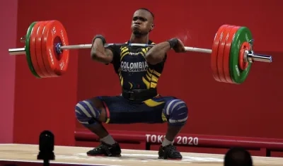 Santiago Rodallegas, pesista colombiano. 