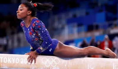 La gimnasta estadounidense Simone Biles.