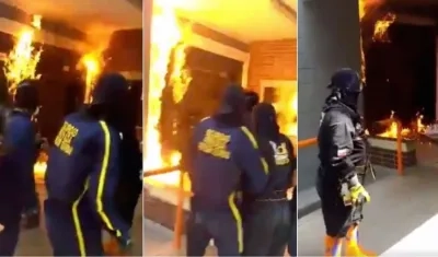 Generalmente las 'protestas pacíficas' en Uniatlántico terminan en vandalismo y destrucción.