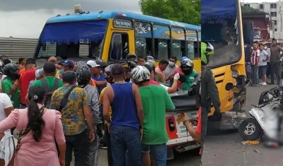 Aspecto del lugar donde ocurrió el accidente. 