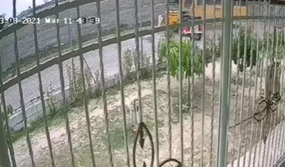 Momento del accidente. 