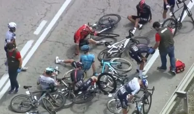 Momento de la caído. 