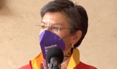 La Alcaldesa de Bogotá, Claudia López.