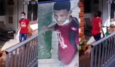 Las cámaras de seguridad grabaron al ladrón. 