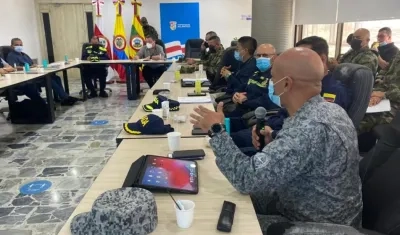 Aspecto del Consejo de Seguridad realizado en la Gobernación. 