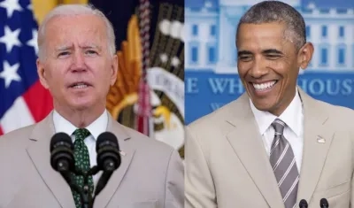 Joe Biden y Barack Obama, vestidos de beige y generando reacciones.