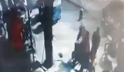 Momento del ataque sicarial. 