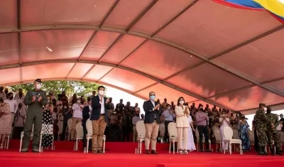 Presidente Iván Duque en la conmemoración del 7 de agosto.