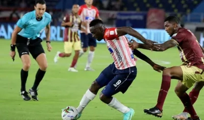 Cristian Martínez Borja, delantero de Junior. 