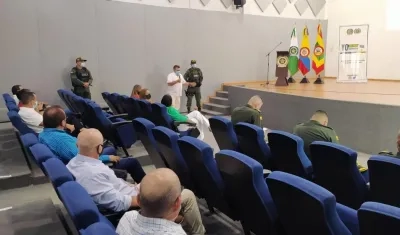 Reunión del Gaula de la Policía. 