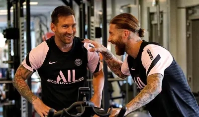 Lionel Messi y Sergio Ramos. 