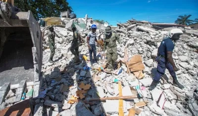 Imagen de los daños provocados por el terremoto.