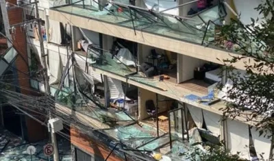 Así quedó el edificio tras la explosión en México.