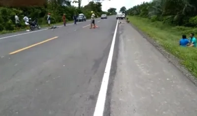 Lugar donde ocurrió el accidente. 