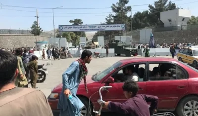 Así está el aeropuerto de Kabul.