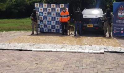 La droga incautada en el operativo. 