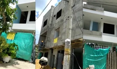 La denunciada construcción en el barrio La Victoria.