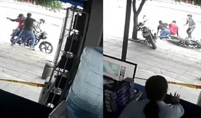 Momentos en que ocurrió el atraco. 