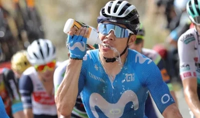 Miguel Ángel 'Superman' López durante la etapa.