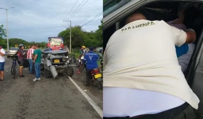 Lugar donde ocurrió el accidente de tránsito. 