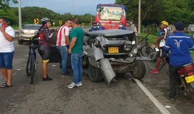 Vehículo en que se movilizaba la pareja. 