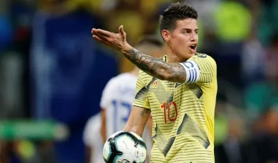 James Rodríguez, jugador colombiano. 