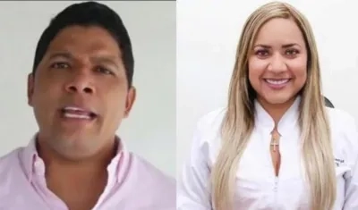 Alcalde de Malambo Rumenigge Monsalve y Eimy Camargo.