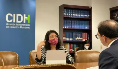 El fiscal Francisco Barbosa en la CIDH.