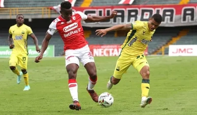 Dairon Mosquera, jugador de Santa Fe. 