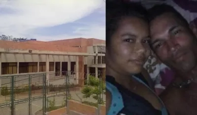 Fachada de Medicina Legal en Sincelejo (izquierda); y Daribeth Tamara Benitez y Pablo César Guillen Pacheco.