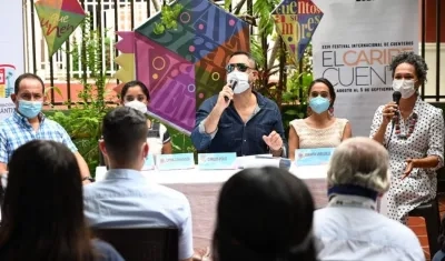 Carlos Polo en la rueda de prensa de El Caribe Cuenta 2021, que arranca este fin de semana.