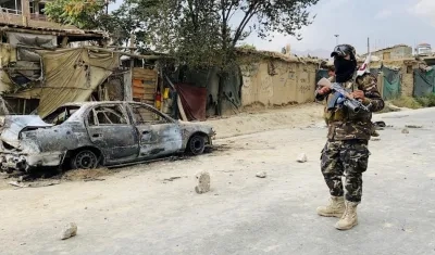 Imagen de los daños por el ataque.