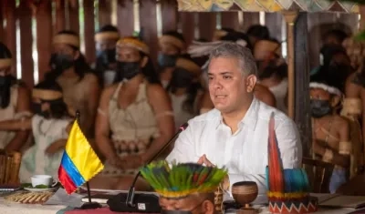 Presidente Duque estuvo este lunes en Leticia, Amazonas. 