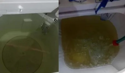 Imágenes de las aguas turbias.