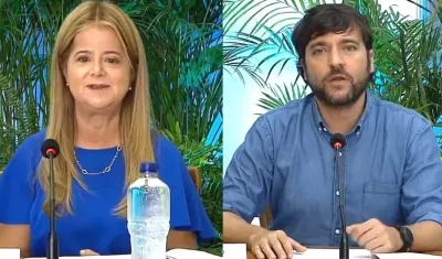 La Gobernadora Elsa Noguera y el Alcalde Jaime Pumarejo.