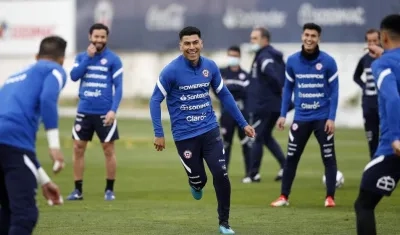 Jugadores de la Selección Chile. 