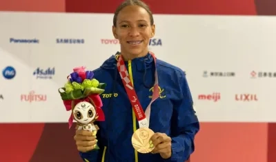 Darián Faisury con la última medalla de Colombia. 