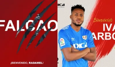 Así se anunció a Falcao García y a Iván Arboleda. 