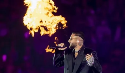 Maluma en su espectacular concierto en Los Àngeles.