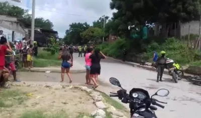 Lugar donde ocurrió el doble crimen. 