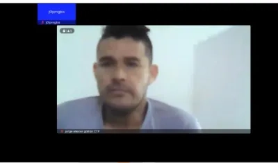 Jorge Eliécer Gaitán durante la audiencia virtual. 