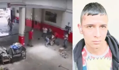 Lugar de los hechos y el sicario Yordin Stiwar Acevedo Mejía.