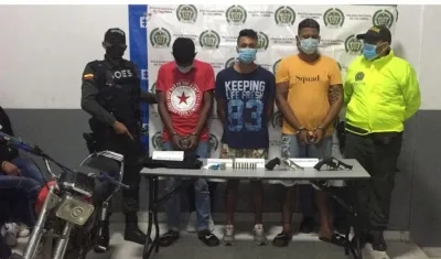 Los tres capturados en El Pueblito.