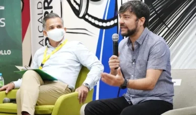Aquiles Mercado y el Alcalde Jaime Pumarejo.