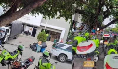 Aspecto de la parte exterior de la Estación San José en la mañana de este domingo. 