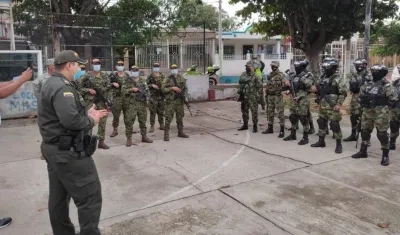 Ejército y Policía en Soledad. 